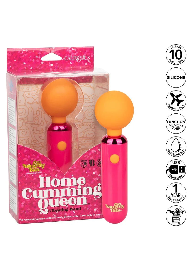 ♀ CalExotics Naughty Bits Home Cumming Queen Vibrating Wand - Happytoys Sexshop: Toys for Feeling Happy & Easy 😊 - Discreet geleverd