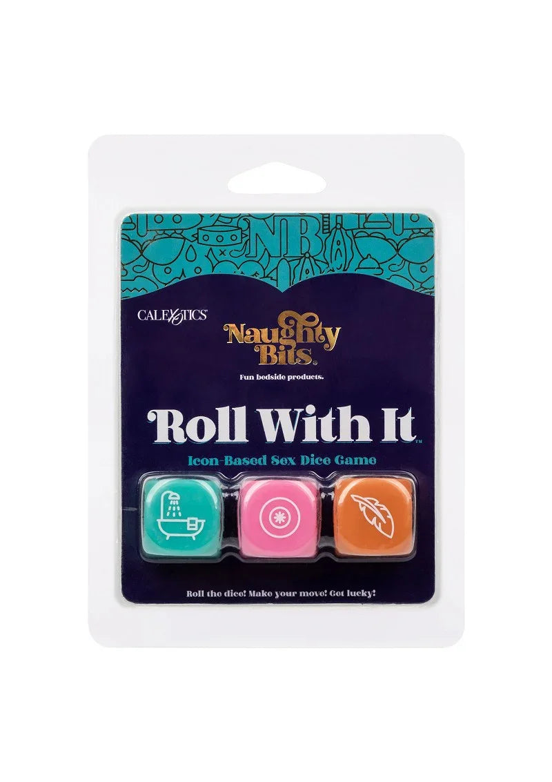 ♂ ♀ CalExotics Naughty Bits Roll With It Icon-Based Sex Dice Game - Happytoys Sexshop: Toys for Feeling Happy & Easy 😊 - Discreet geleverd