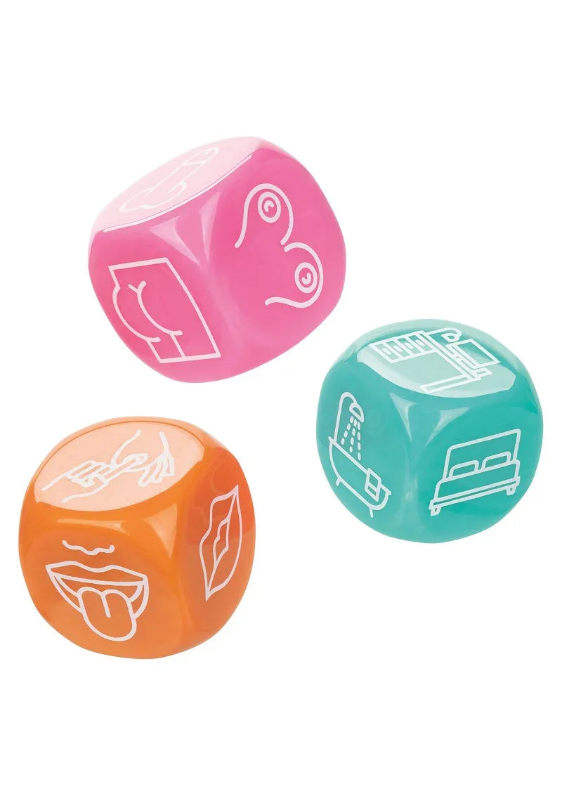 ♂ ♀ CalExotics Naughty Bits Roll With It Icon-Based Sex Dice Game - Happytoys Sexshop: Toys for Feeling Happy & Easy 😊 - Discreet geleverd