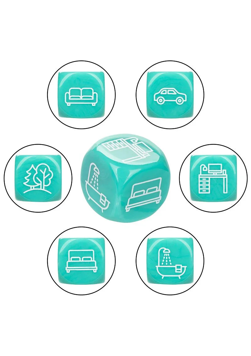 ♂ ♀ CalExotics Naughty Bits Roll With It Icon-Based Sex Dice Game - Happytoys Sexshop: Toys for Feeling Happy & Easy 😊 - Discreet geleverd