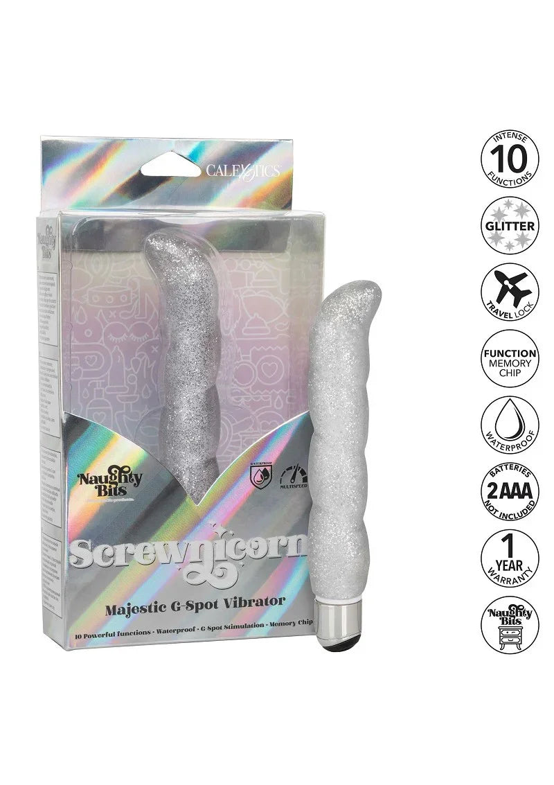 ♀ CalExotics Naughty Bits Screwnicorn Majestic G-spot Vibrator - Happytoys Sexshop: Toys for Feeling Happy & Easy 😊 - Discreet geleverd