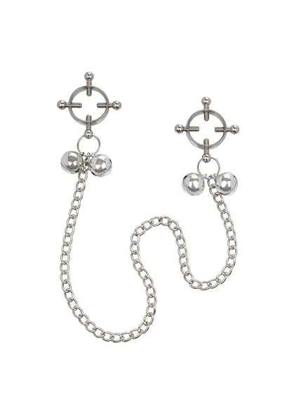 4 Point Nipple Press With Bells by CalExotics - Happytoys Sexshop: Toys for Feeling Happy & Easy 😊 - Discreet geleverd
