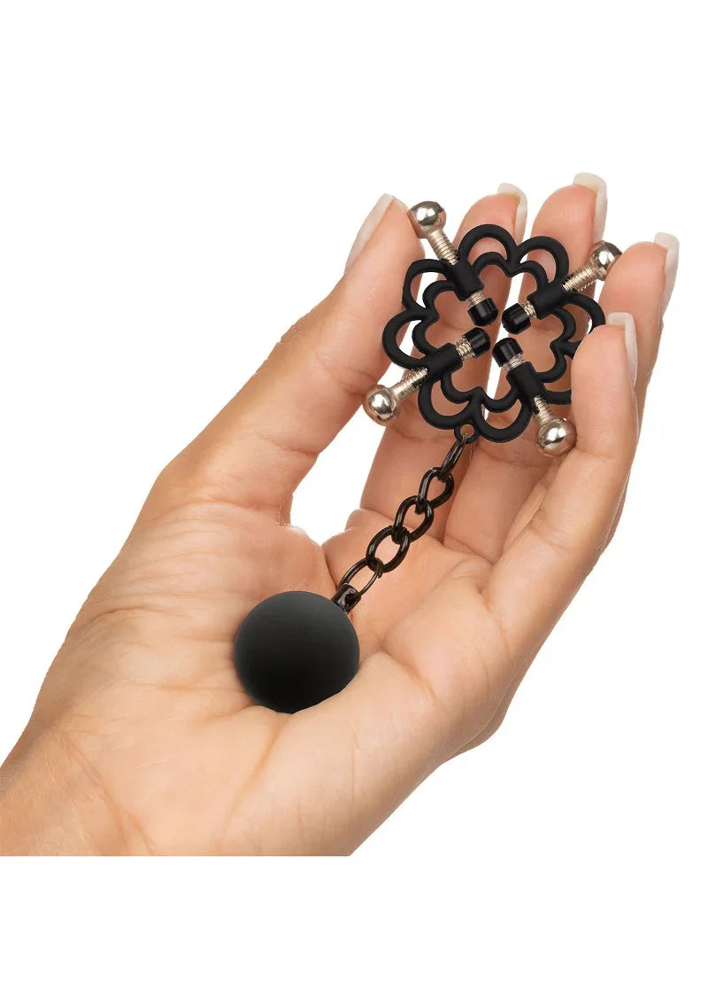♂ ♀ CalExotics Nipple Grips Power Grip 4-Point Weighted Nipple Press - Happytoys Sexshop: Toys for Feeling Happy & Easy 😊 - Discreet geleverd