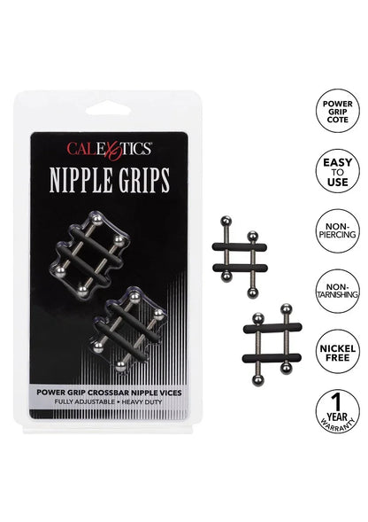 ♀ CalExotics Nipple Grips Power Grip Crossbar Nipple Vices - Happytoys Sexshop: Toys for Feeling Happy & Easy 😊 - Discreet geleverd
