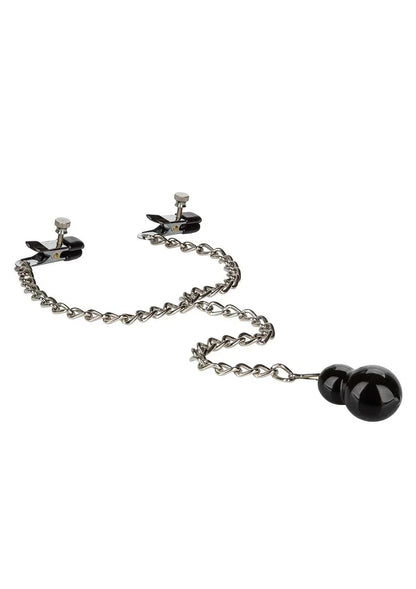 ♀ CalExotics Nipple Play Weighted Dual Tier Nipple Clamps - Happytoys Sexshop: Toys for Feeling Happy & Easy 😊 - Discreet geleverd