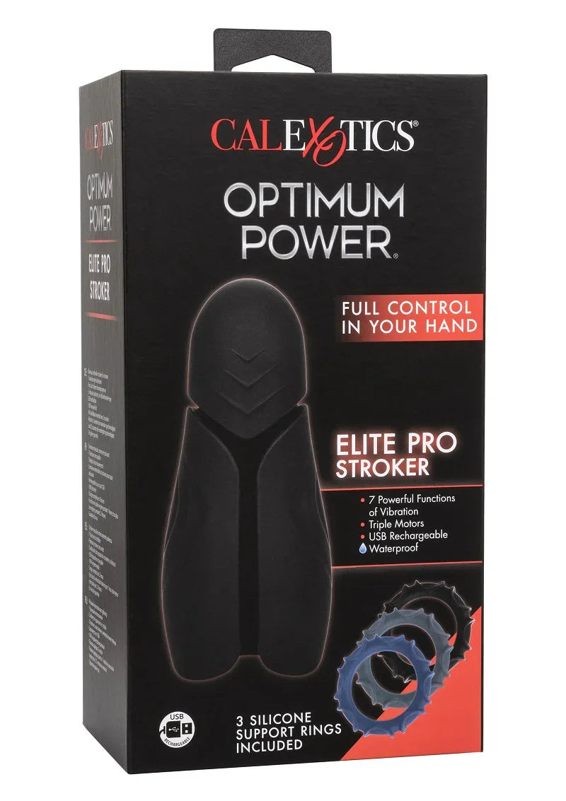 Optimum Power Elite Pro Stroker by CalExotics - Happytoys Sexshop: Toys for Feeling Happy & Easy 😊 - Discreet geleverd