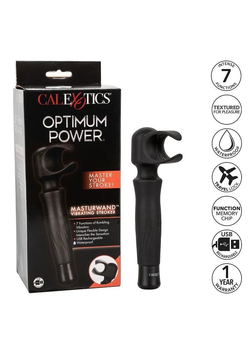 ♂ CalExotics Optimum Power Masturwand Vibrating Stroker - Happytoys Sexshop: Toys for Feeling Happy & Easy 😊 - Discreet geleverd