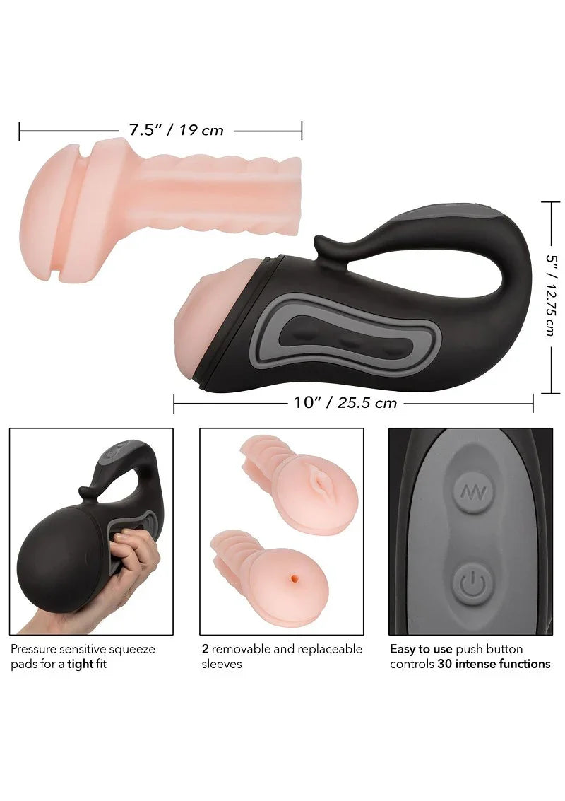 Optimum Power Rechargeable Grip-N-Stroke by CalExotics - Happytoys Sexshop: Toys for Feeling Happy & Easy 😊 - Discreet geleverd