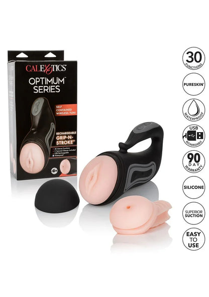 Optimum Power Rechargeable Grip-N-Stroke by CalExotics - Happytoys Sexshop: online sex shop for Feeling Happy & Easy 😊 - Discreet geleverd