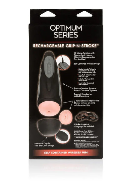 Optimum Power Rechargeable Grip-N-Stroke by CalExotics - Happytoys Sexshop: online sex shop for Feeling Happy & Easy 😊 - Discreet geleverd