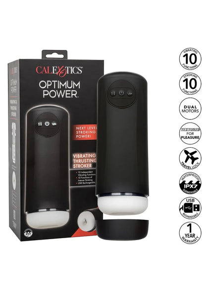 Optimum Power Vibrating and Thrusting Stroker by CalExotics - Happytoys Sexshop: online sex shop for Feeling Happy & Easy 😊 - Discreet geleverd