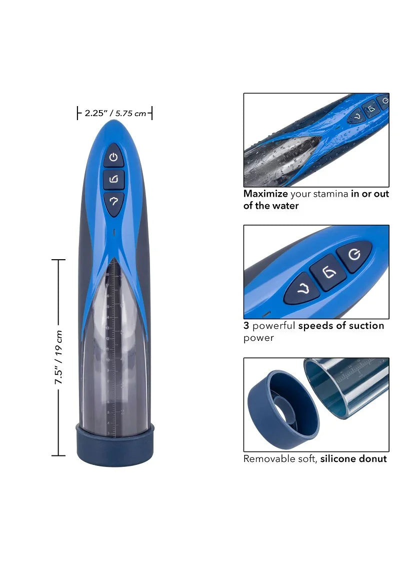 Optimum Series Rechargeable Waterproof Pump by CalExotics - Happytoys Sexshop: Toys for Feeling Happy & Easy 😊 - Discreet geleverd