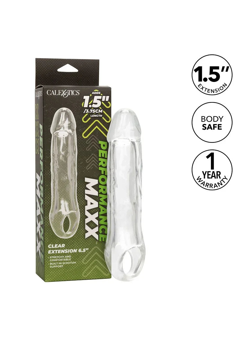 ♀ CalExotics Performance Maxx Clear Extension 6.5' - Happytoys Sexshop: Toys for Feeling Happy & Easy 😊 - Discreet geleverd