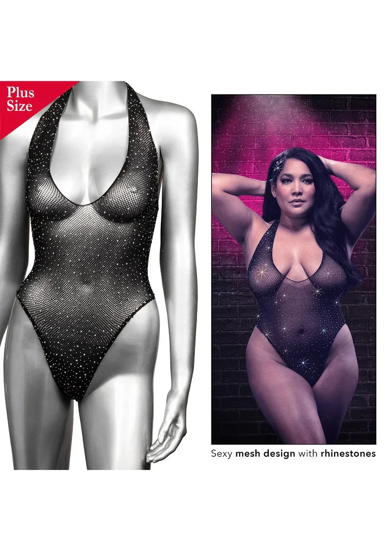 ♀ CalExotics Radiance Plus Size Deep V Body Suit - Happytoys Sexshop: Toys for Feeling Happy & Easy 😊 - Discreet geleverd