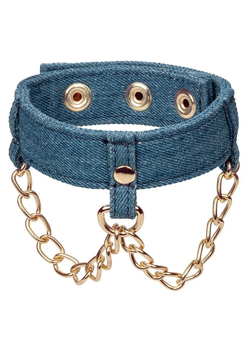 Ride 'em Premium Denim Collection Ankle Cuffs by CalExotics - Happytoys Sexshop: Toys for Feeling Happy & Easy 😊 - Discreet geleverd