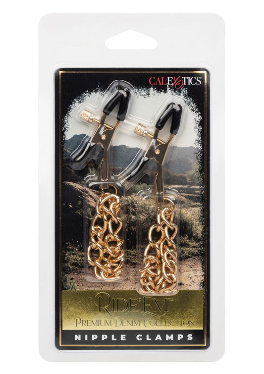 ♀ CalExotics Ride 'em Premium Denim Collection Nipple Clamps @ Happytoys Sexshop: Toys for Feeling Happy & Easy 😊