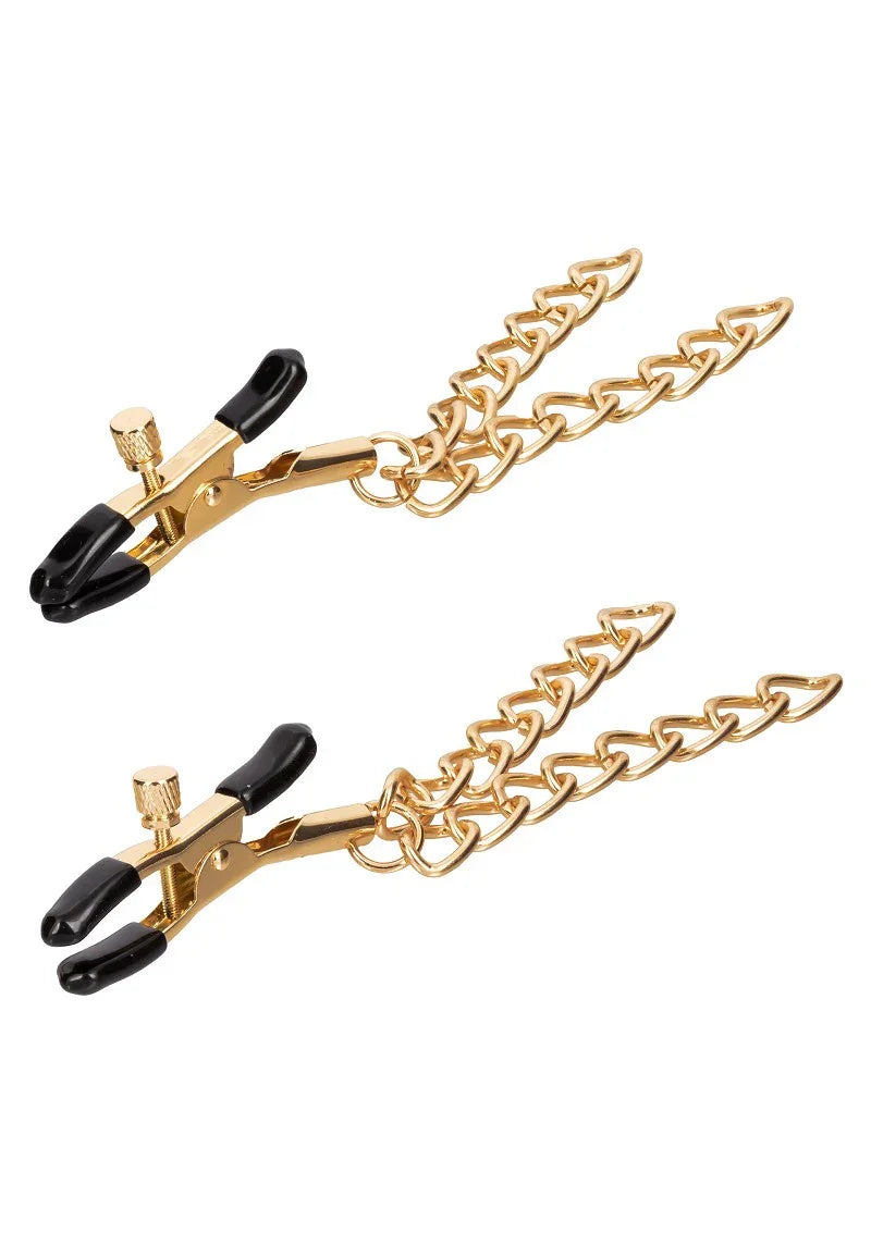 Ride 'em Premium Denim Collection Nipple Clamps by CalExotics - Happytoys Sexshop: Toys for Feeling Happy & Easy 😊 - Discreet geleverd