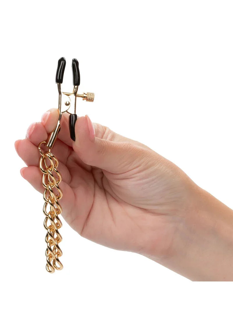Ride 'em Premium Denim Collection Nipple Clamps by CalExotics - Happytoys Sexshop: Toys for Feeling Happy & Easy 😊 - Discreet geleverd
