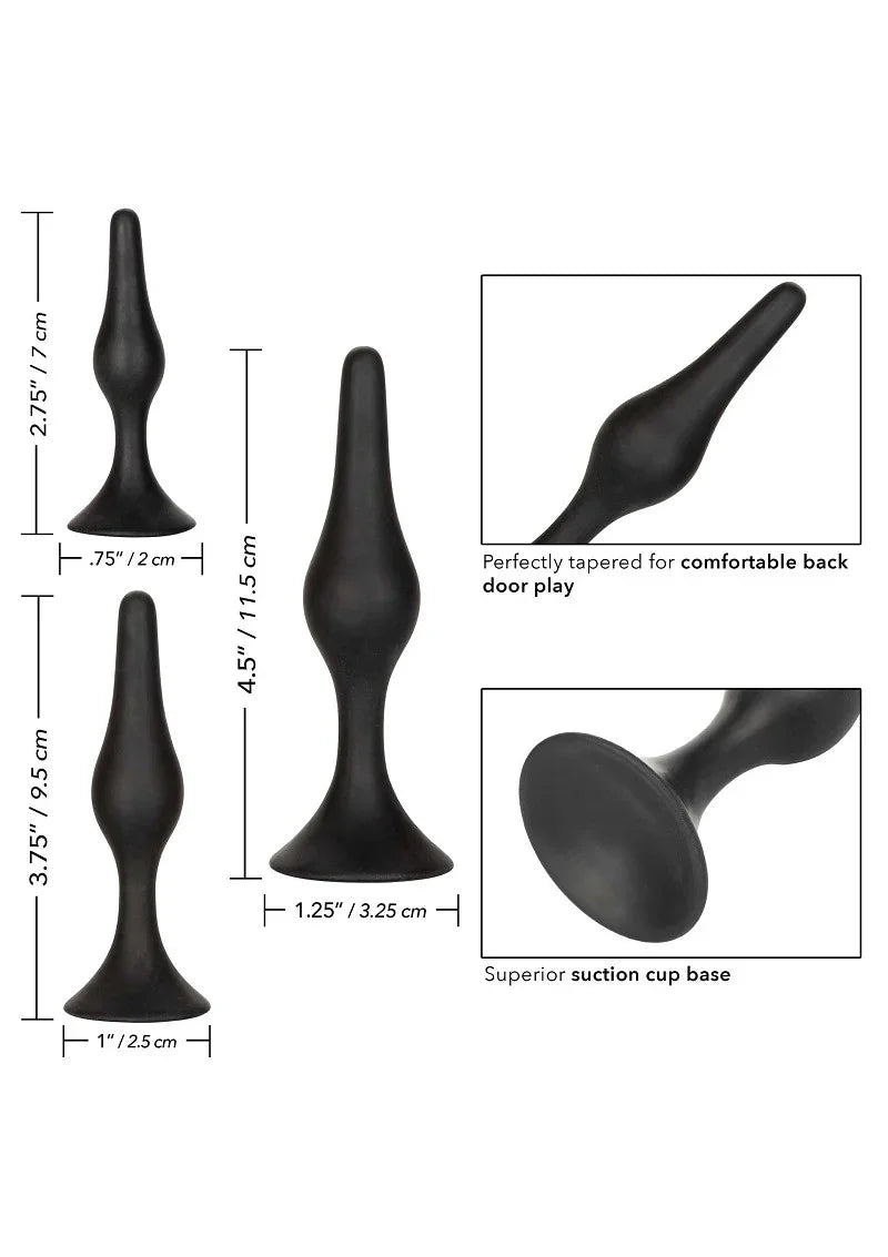 ♂ ♀ CalExotics Silicone Anal Starter Kit - Happytoys Sexshop: Toys for Feeling Happy & Easy 😊 - Discreet geleverd