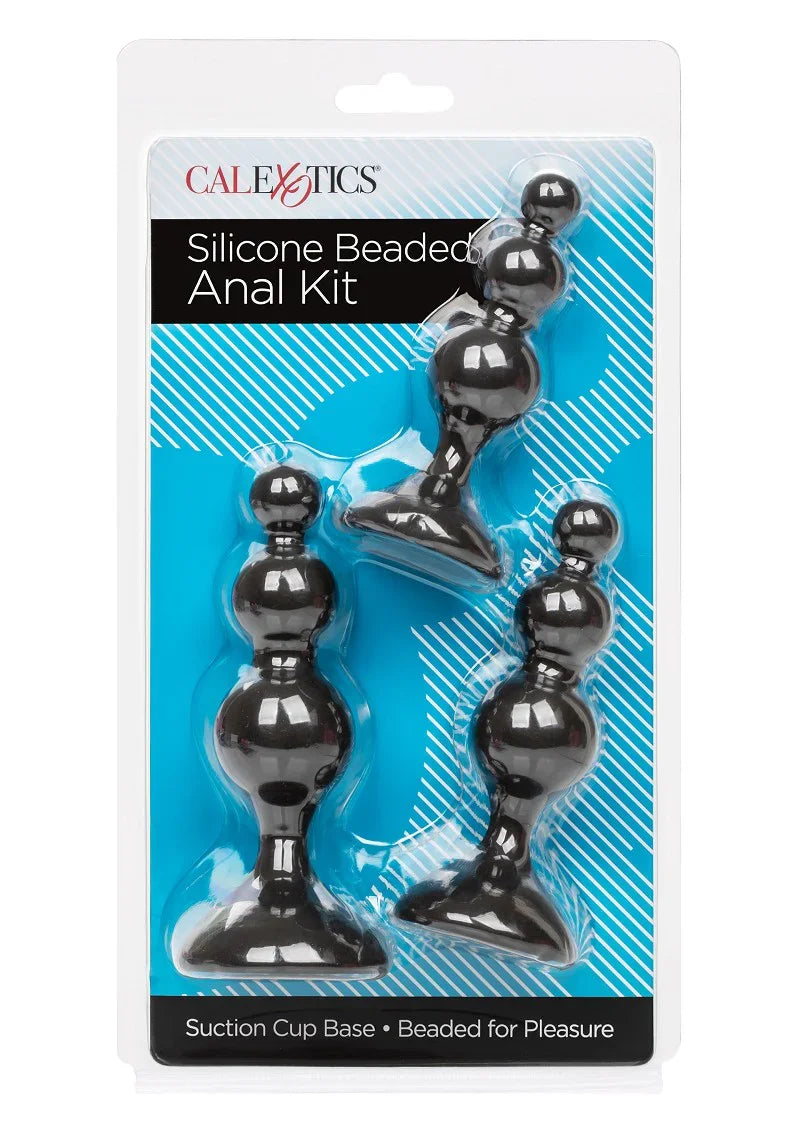 Silicone Beaded Anal Kit by CalExotics - Happytoys Sexshop: Toys for Feeling Happy & Easy 😊 - Discreet geleverd