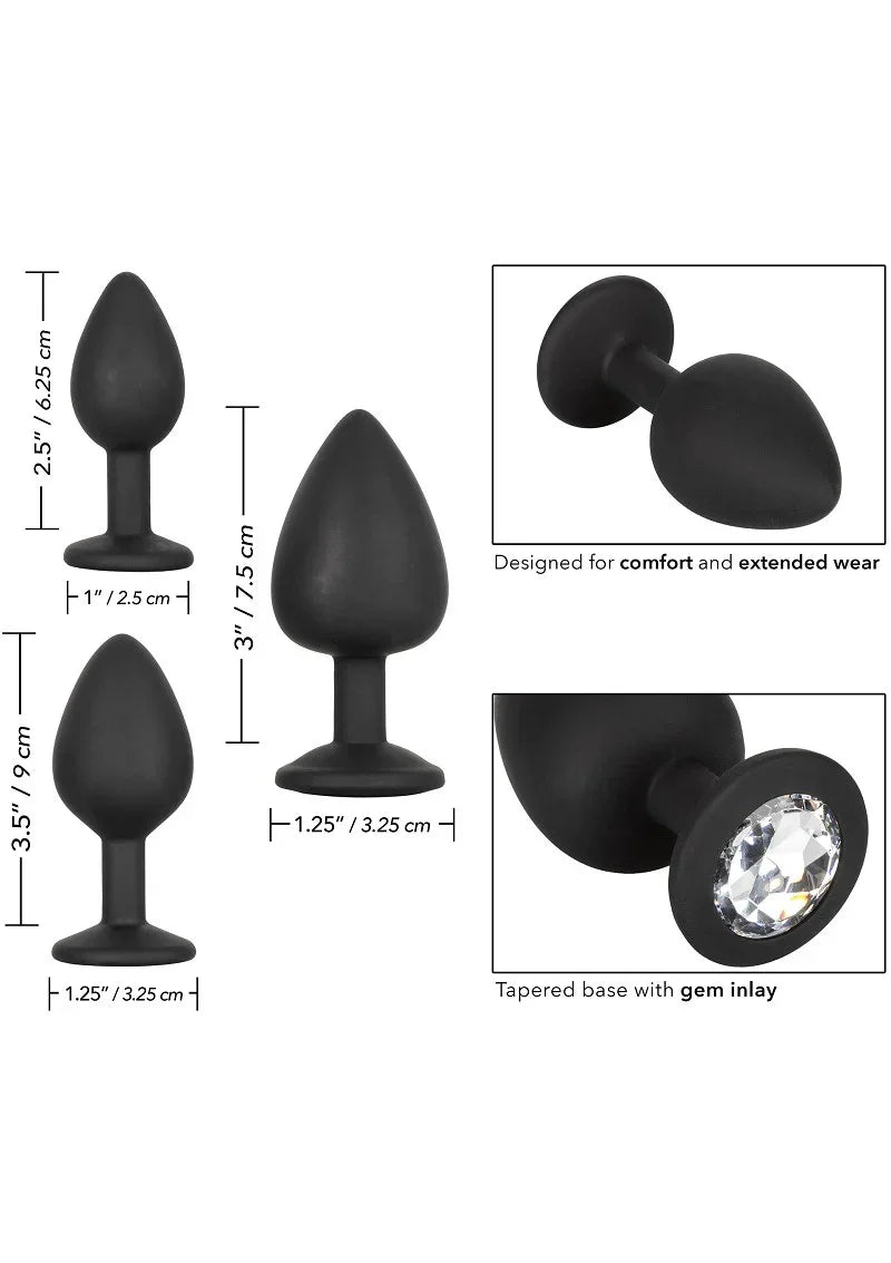Silicone Gem Anal Kit by CalExotics - Happytoys Sexshop: Toys for Feeling Happy & Easy 😊 - Discreet geleverd