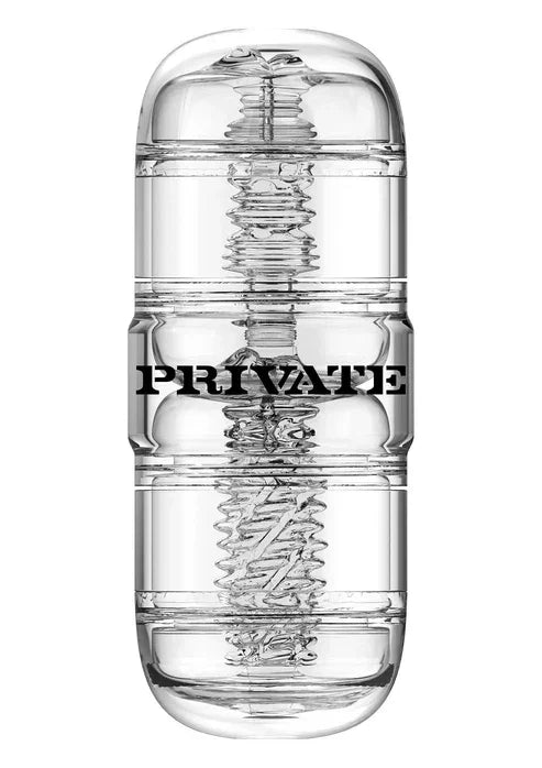 Clear Shot Double Masturbator by Private - Happytoys Sexshop: Toys for Feeling Happy & Easy 😊 - Discreet geleverd