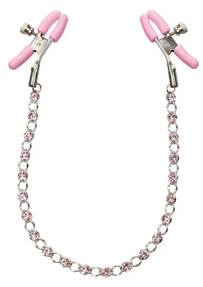Crystal Chain Nipple Clamps by CalExotics