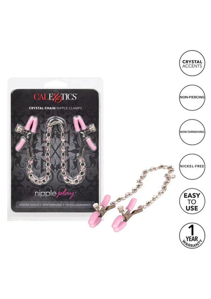 Crystal Chain Nipple Clamps by CalExotics