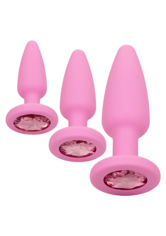 Beste vandaag nog: Crystal Booty Kit buttplugs by CalExotics First Time - bij Happytoys Sexshop: online sex shop for Feeling Happy & Easy 😊 - Roze - 12016 - PINK