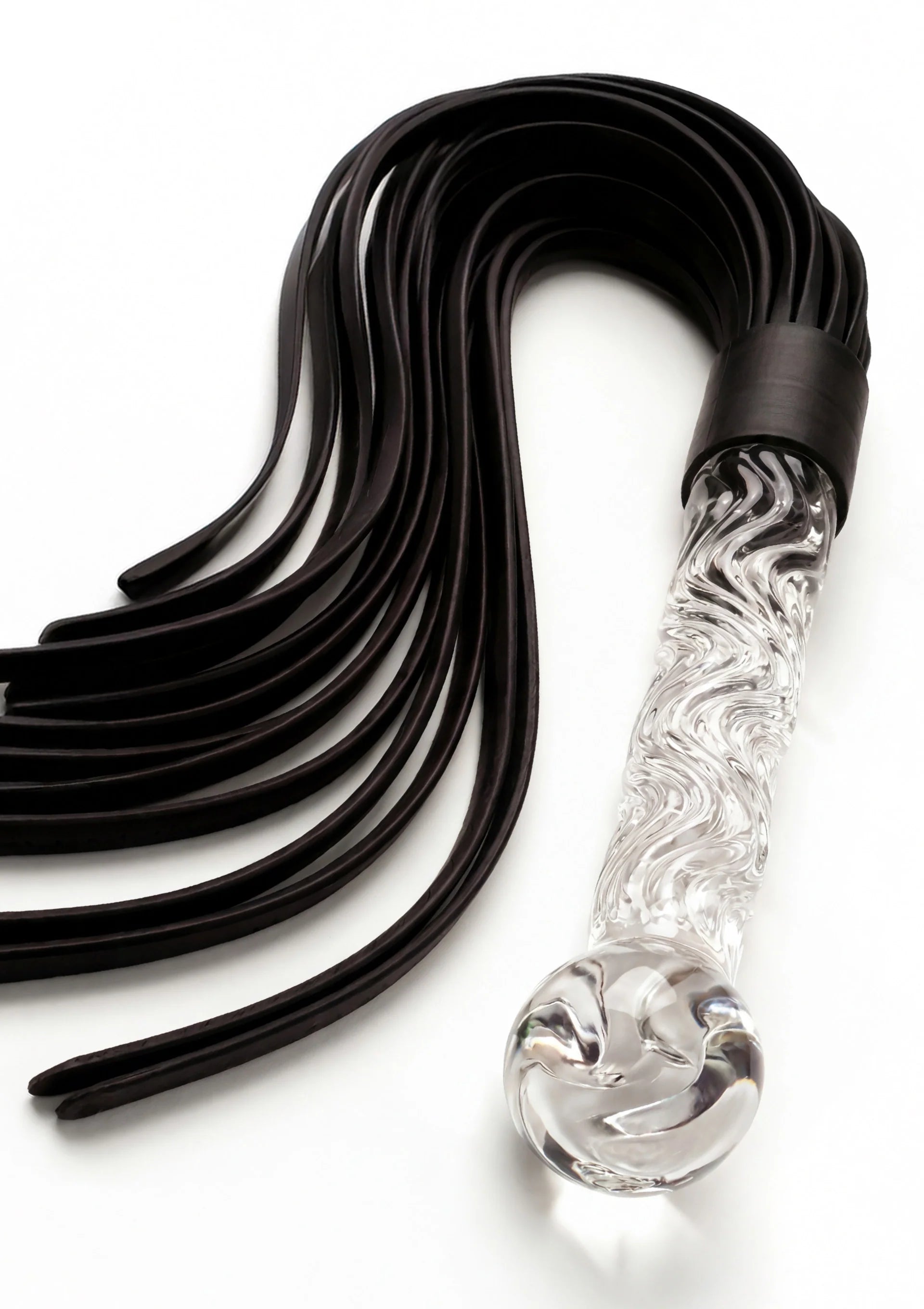 Beste vandaag nog: Crystal Leather Whip ToyJoy Glass Worxx - bij Happytoys Sexshop: online sex shop for Feeling Happy & Easy 😊 - Default Title - 10624 - CLEAR