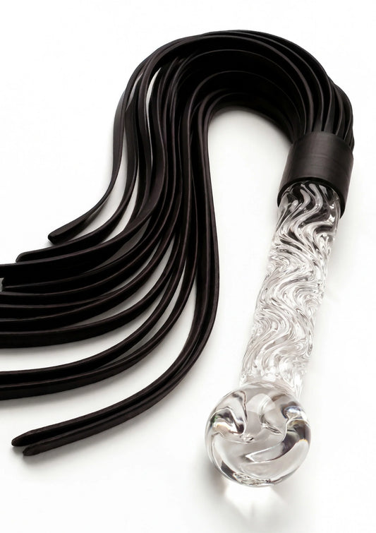 Beste vandaag nog: Crystal Leather Whip ToyJoy Glass Worxx - bij Happytoys Sexshop: online sex shop for Feeling Happy & Easy 😊 - Default Title - 10624 - CLEAR