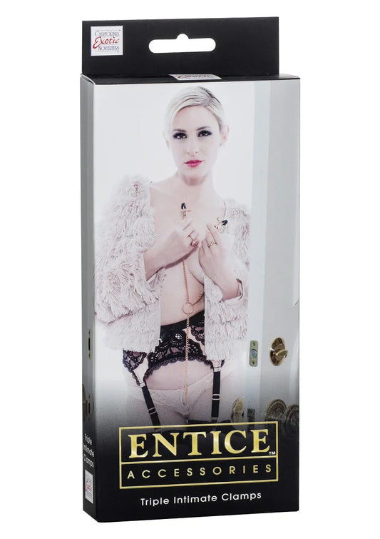Entice Accessories Triple Intimate Clamps by CalExotics - Happytoys Sexshop: Toys for Feeling Happy & Easy 😊 - Discreet geleverd