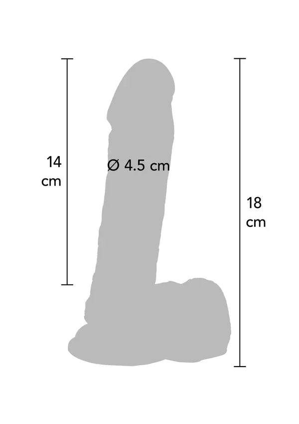 Dildo PVC 18 cm Skin ToyJoy - Happytoys Sexshop: Toys for Feeling Happy & Easy 😊 - Discreet geleverd