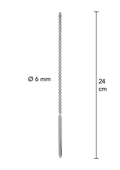 Dip Stick Ribbed 6 mm by Steel Power Tools - Happytoys Sexshop: Toys for Feeling Happy & Easy 😊 - Discreet geleverd