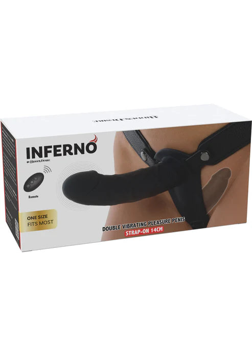 Double Vibrating Pleasure Penis Strapon 14 cm by Hidden Desire