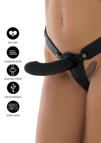 Double Vibrating Pleasure Penis Strapon 14 cm by Hidden Desire