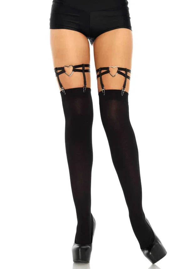 Dual Strap Heart Garters by Leg Avenue - Happytoys Sexshop: Toys for Feeling Happy & Easy 😊 - Discreet geleverd