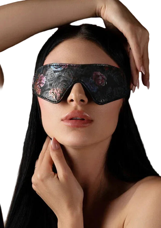 Bestel: Floral Jacquard Blindfold by Geisha - bij Happytoys: de erotische sex webshop | liever Happy dan Easy ⭐⭐⭐⭐⭐ - Default Title - 90704 - BLACK