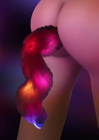 Glow In the Dark Unicorn Tail & Buttplug LED by Taboom - Happytoys Sexshop: Toys for Feeling Happy & Easy 😊 - Discreet geleverd