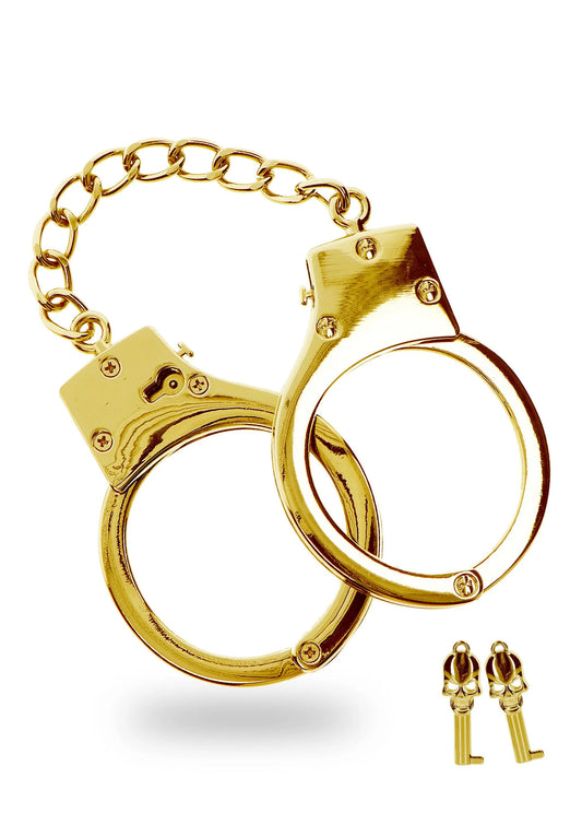 Bestel: Gold Plated BDSM Handcuffs - bij Happytoys: de erotische sex webshop | liever Happy dan Easy ⭐⭐⭐⭐⭐ - Default Title - 17170 - GOLD
