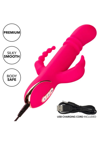 Heated Silicone Triple Rabbit by CalExotics