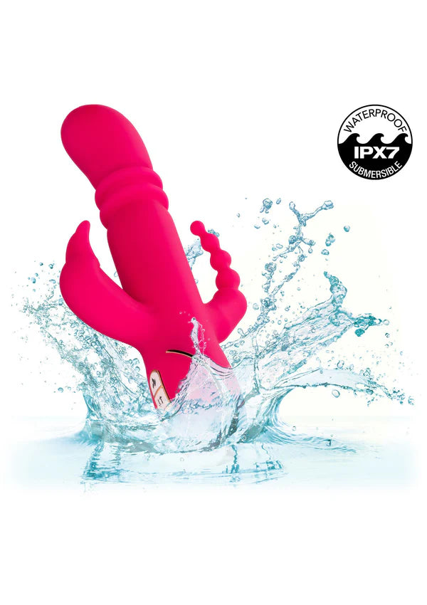 Heated Silicone Triple Rabbit by CalExotics