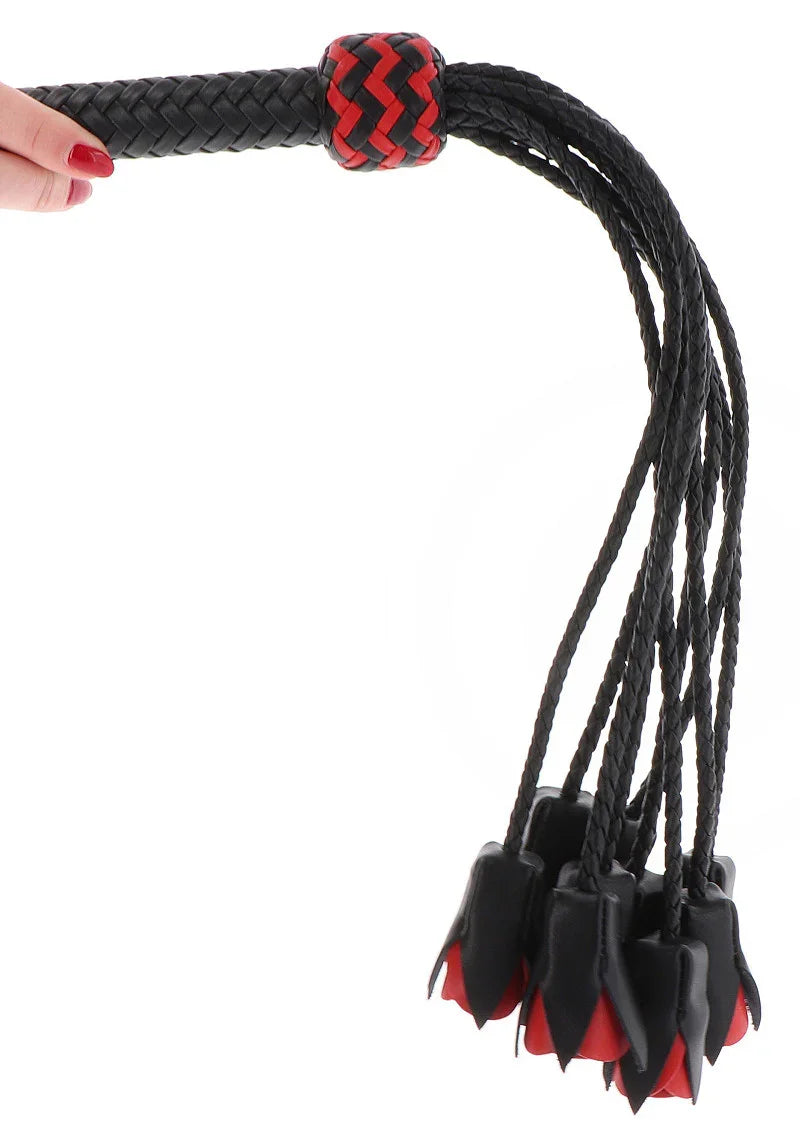 Masters Real Leather Roses Whip by Hidden Desire - Happytoys Sexshop: Toys for Feeling Happy & Easy 😊 - Discreet geleverd