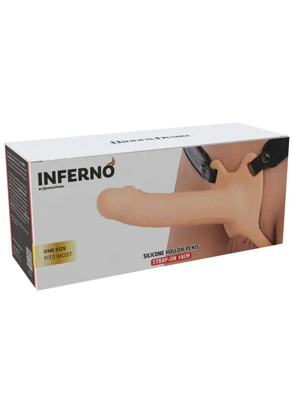 Hollow Penis Strapon 18cm Black by Hidden Desire - Happytoys Sexshop: Toys for Feeling Happy & Easy 😊 - Discreet geleverd