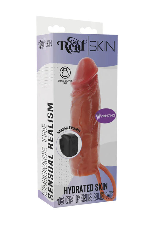 Hydrated Skin Penis Silicone Sleeve Vibrating 16 cm by ToyJoy