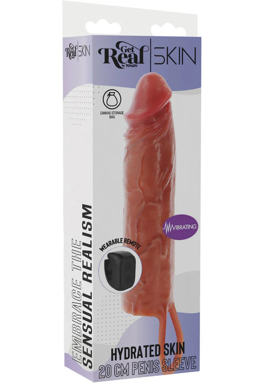 Hydrated Skin Penis Silicone Sleeve Vibrating 20 cm by ToyJoy