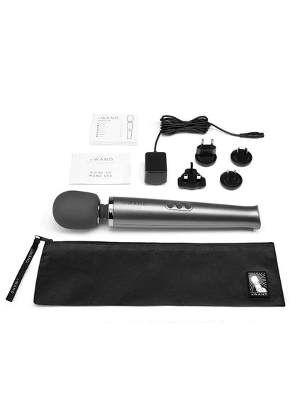 Rechargeable Massager Grey by Le Wand - Happytoys Sexshop: Toys for Feeling Happy & Easy 😊 - Discreet geleverd