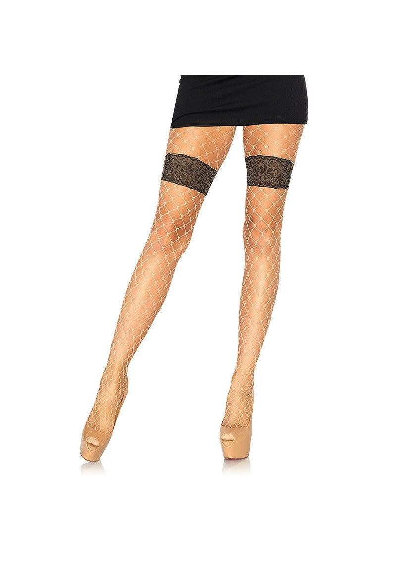 Leg Avenue Diamond net tights with floral - Happytoys Sexshop: Toys for Feeling Happy & Easy 😊 - Discreet geleverd