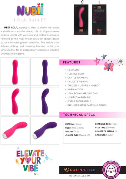 Lola Flexible Warming Vibrator by NuSensuelle