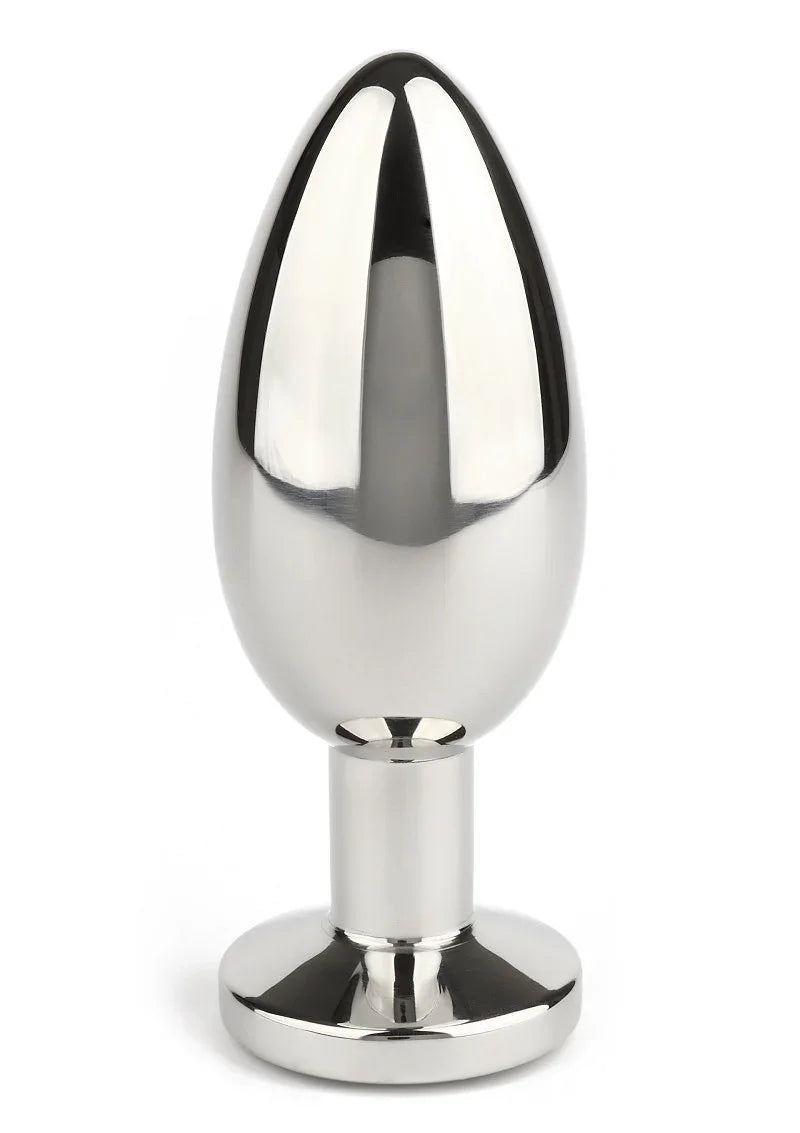 Mr. Steel Jewled Butt Plug Large (Aqua) - Happytoys Sexshop: Toys for Feeling Happy & Easy 😊 - Discreet geleverd